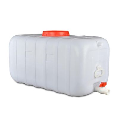 Outdoor Water Tank with Faucet, Double-Lid Drinking Water Container, 25 L (43 × 27 × 27 cm)