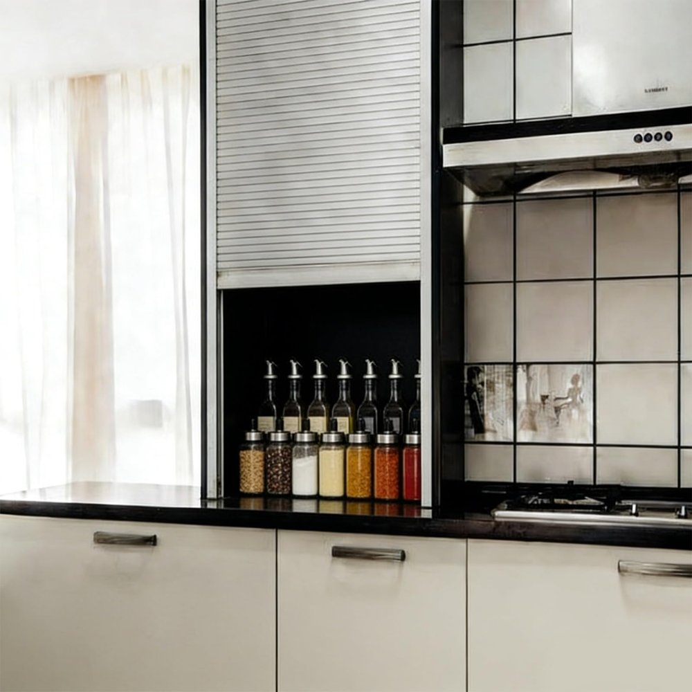 LZMZMQ Tambour Door Set for Kitchen Cabinets, 31.5 x 29.5 in