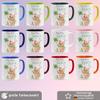 OM3 “A Pinch of Luck” Coffee Mug with Pig Design, 325 ml, Dark Blue view 4
