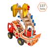 Eichhorn Construct Fire Truck, 137-Piece 2-in-1 Construction Set with Extendable Ladder, Ages 5+ view 3