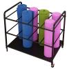 Yoga Mat Storage Rack with Wheels, Metal Organizer for 12 Mats view 1
