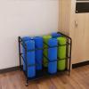 Yoga Mat Storage Rack with Wheels, Metal Organizer for 12 Mats view 2
