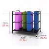 Yoga Mat Storage Rack with Wheels, Metal Organizer for 12 Mats view 3