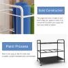 Yoga Mat Storage Rack with Wheels, Metal Organizer for 12 Mats view 4