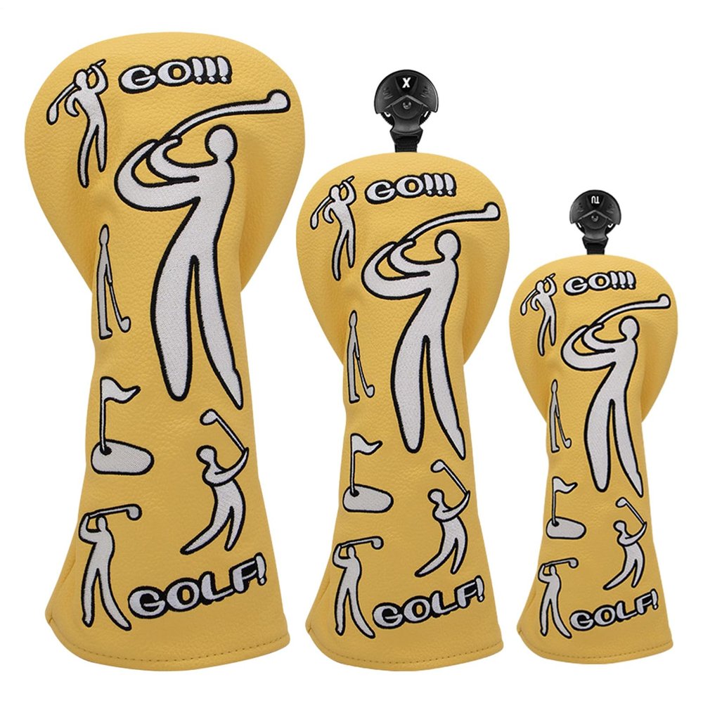 3-Piece Golf Club Head Covers for Woods