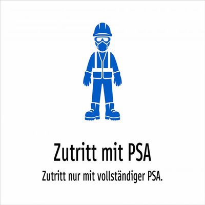 Entry Only with Complete PPE – Aluminum Sign A5, 210 × 148 mm