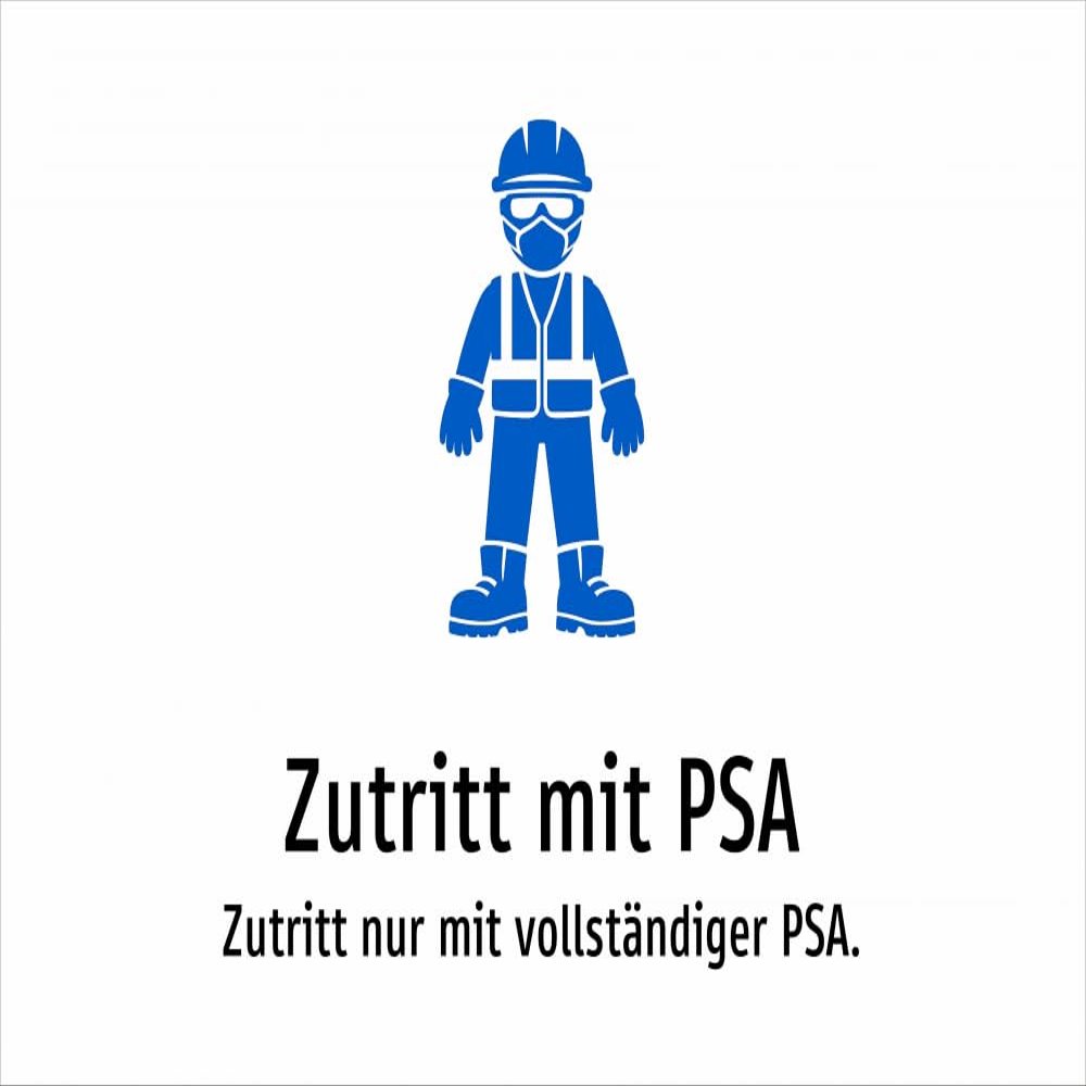 Entry Only with Complete PPE – Aluminum Sign A5, 210 × 148 mm