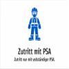 Entry Only with Complete PPE – Aluminum Sign A5, 210 × 148 mm view 1