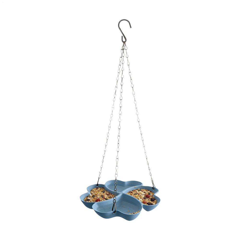 Outdoor Bird Feeder with Flower-Shaped Water Dish