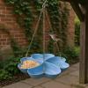 Outdoor Bird Feeder with Flower-Shaped Water Dish view 3