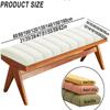 MCNDSI Washable Green Bench Cushion, 140 x 50 x 3 cm view 4
