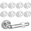LEOUEANR Door Handle Bumpers, Transparent PVC Wall Protectors and Door Impact Stops, 8-Piece Set view 1