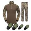 PBTMCD Tactical Combat Uniform Set with Integrated Elbow and Knee Pads for Hunting and Airsoft, Mandrake, XL view 1