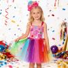 Girls' Costume Dress with Headband, Red Polka-Dot Tulle Princess Dress view 3