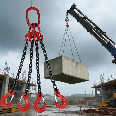 Generic G80 4-Leg Chain Sling with Hooks, 5-Ton Capacity, 250 cm