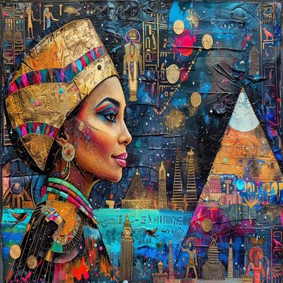 MAYINGOU Egypt Diamond Painting Kit for Adults, Woman Design, 5D DIY Craft Set, 30 x 40 cm, 4-7005