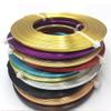 4 m Flat Aluminum Wire, 5 mm Wide, 12 Bright Colors for Jewelry Making and DIY Projects (Red) view 4