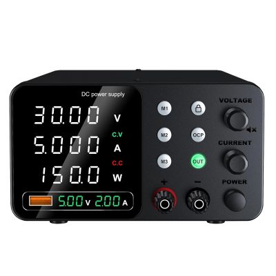 Variable DC Power Supply, Laboratory Power Supply with Voltage Regulation, Three Data Memories, OCP Short-Circuit Warning, and Preset Voltage/Current (TPS-C3010)