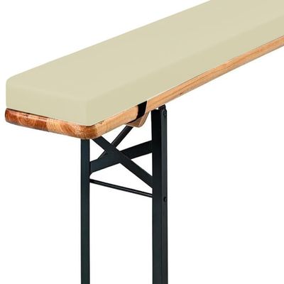 Bench Cushion 130 x 25 x 3 cm, Non-Slip and Waterproof, Easy to Clean, with Concealed Zipper and Anti-Slip Strap