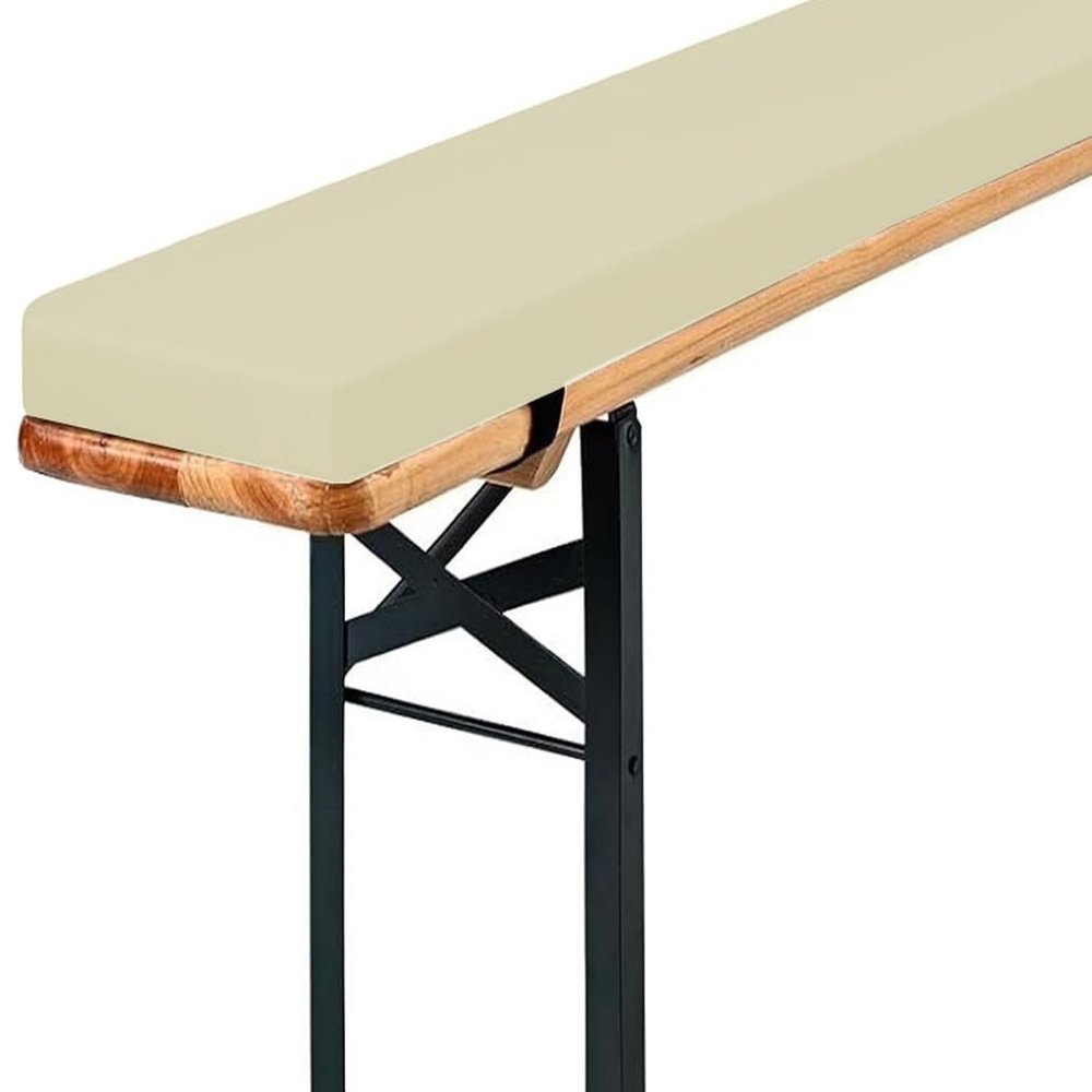 Bench Cushion 130 x 25 x 3 cm, Non-Slip and Waterproof, Easy to Clean, with Concealed Zipper and Anti-Slip Strap