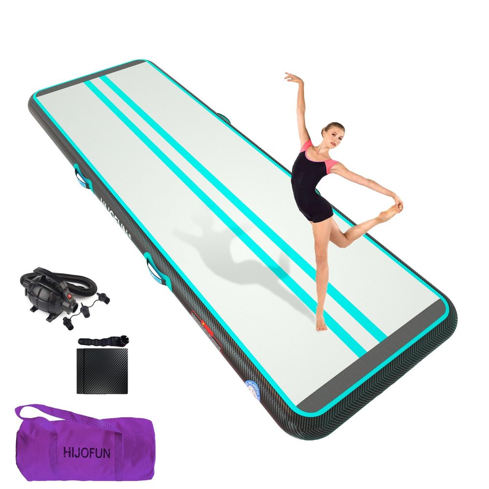 HIJOFUN Inflatable Gymnastics Tumbling Mat, 3/4/5/6/7/8 m, 20 cm High