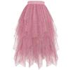 Solid-Color Women's Tulle Skirt with Star Sequins, 1950s Retro Style view 1