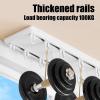 Double-Row Sturdy Ceiling Curtain Track, 2 m, White view 3
