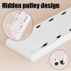 Double-Row Sturdy Ceiling Curtain Track, 2 m, White view 4