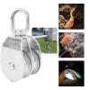 Aumotop 400 kg Load-Bearing Double Pulley Block, Heavy-Duty Stainless Steel M50 Wire Rope Pulley for Material Handling view 4