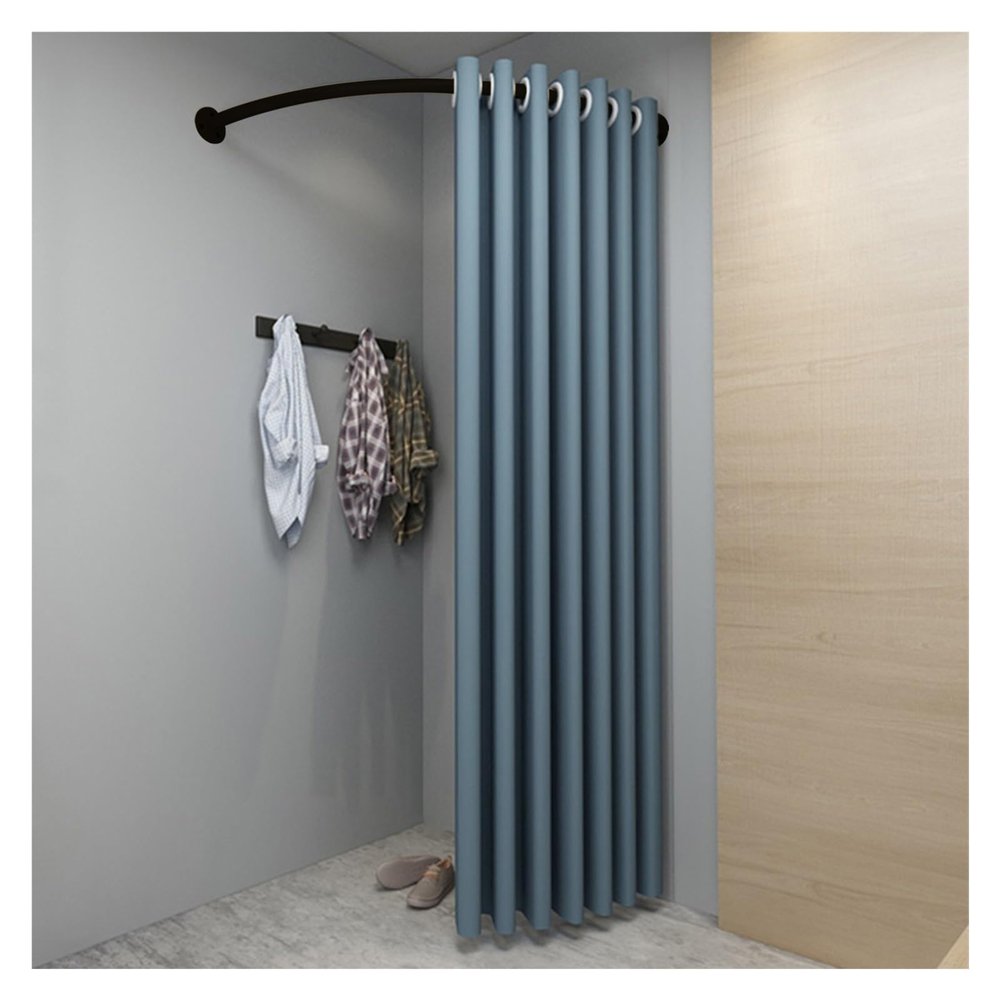 C-Shaped Curtain Rod for Dressing Rooms and Privacy