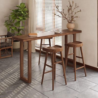 SEIFE Modern Solid Wood Bar Table, 240 cm/94.4 in, No Stools