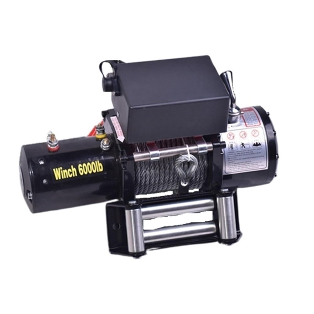 6000 lb 24V Electric Winch for Vehicle Off-Road Recovery