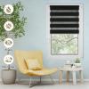 Double Roller Blind, No-Drill Clip-On, 49 x 120 cm, Black view 2