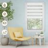 Dual-Layer Roller Blind, No-Drill Clamp Mount, 85 x 140 cm, White view 2