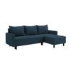 FORNIRO 24 Oslo Blue L-Shaped Sofa Bed view 1