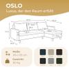 FORNIRO 24 Oslo Blue L-Shaped Sofa Bed view 2