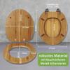 banjado Bamboo Toilet Seat with Soft-Close, 45.8 x 37.5 cm - Doodle Crazy view 4