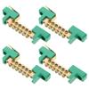 Copper 6-Position Terminal Blocks, Green, 4-Pack for Factories view 1