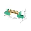 Copper 6-Position Terminal Blocks, Green, 4-Pack for Factories view 2