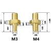 K/PT100 M3/M4 Bolt-Head Temperature Sensor, PT100 M5 Cable, 5 m view 2