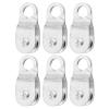 ULTECHNOVO 6-Pack Heavy-Duty Iron Winch Pulley Blocks with Bearings, Small Pulleys for Greenhouse Ventilation and Agricultural Applications view 1