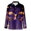 pvucpot Women's 1970s Disco Blouse, Vintage Long-Sleeve Shirt, Slim-Fit Retro Costume Top view 4