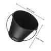 Abaodam 2-Piece Black Iron Grill Grease Buckets for BBQ and Grilling view 2
