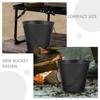 Abaodam 2-Piece Black Iron Grill Grease Buckets for BBQ and Grilling view 4