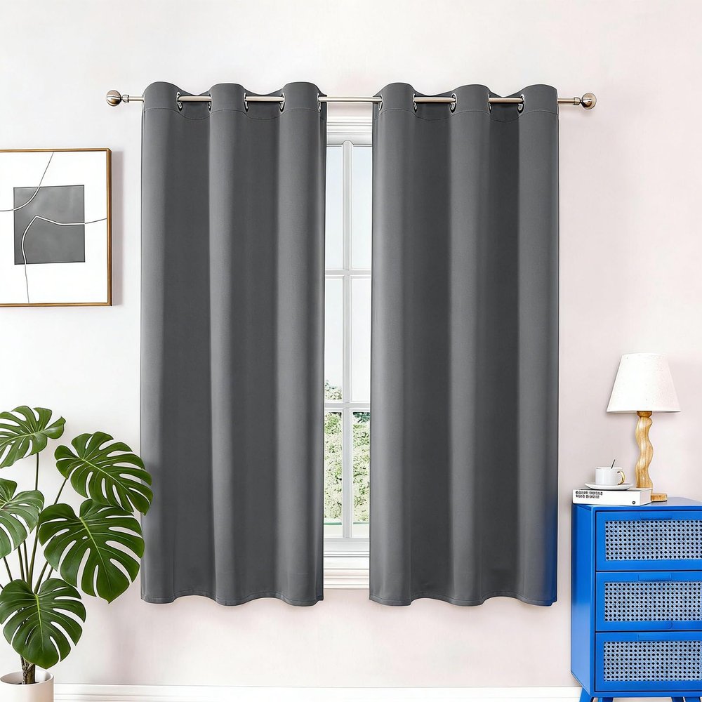 LIHUANE Thermal Blackout Curtain, 170 x 230 cm, Gray