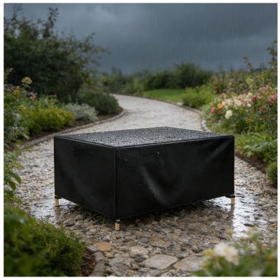 KADING Garden Furniture Cover 402 x 252 x 90 cm, 420D Oxford Fabric, Waterproof, Black