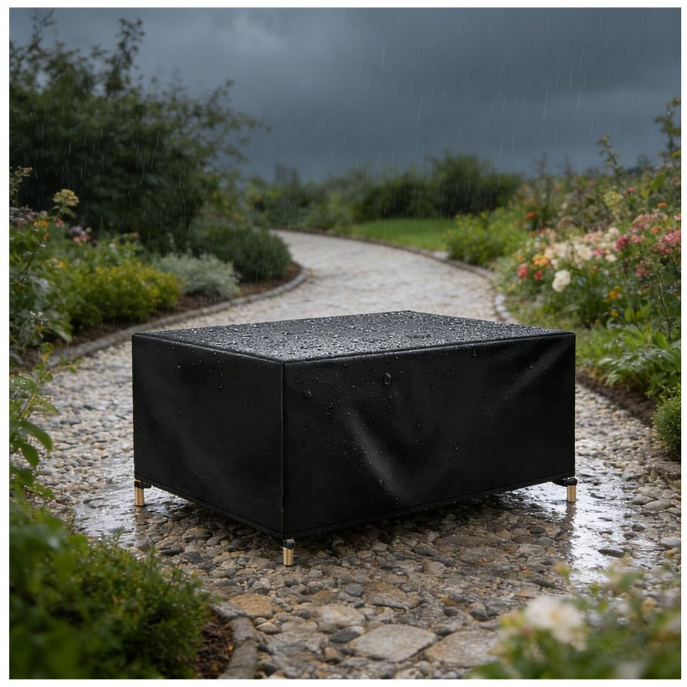 KADING Garden Furniture Cover 402 x 252 x 90 cm, 420D Oxford Fabric, Waterproof, Black