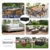 KADING Garden Furniture Cover 402 x 252 x 90 cm, 420D Oxford Fabric, Waterproof, Black view 3