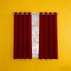 LIHUANE Blackout Curtain 160 x 100 cm with Grommets, Burgundy view 1