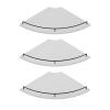 JJL 30 cm Wall-Mounted Corner Shelf, 3-Piece Fan-Shaped Floating Shelves view 1